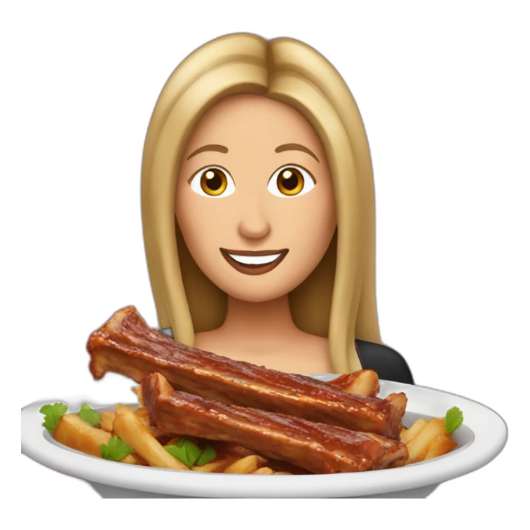 barbra streisand eating ribs sticker