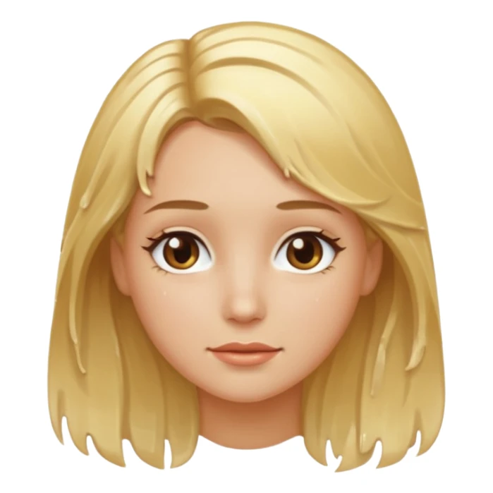 Chica saliendo de la ducha pelo rubi y ojos café, color de piel claro sticker