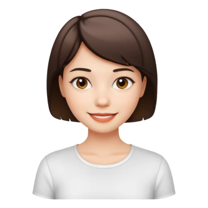 Gadis cantik, rambut pendek, baju putih sticker