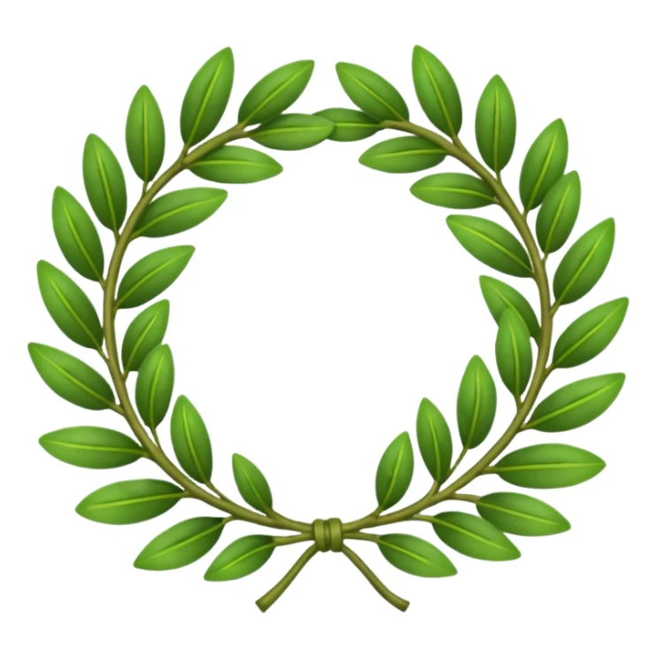 Create a laurel wreath for graduation in university sticker