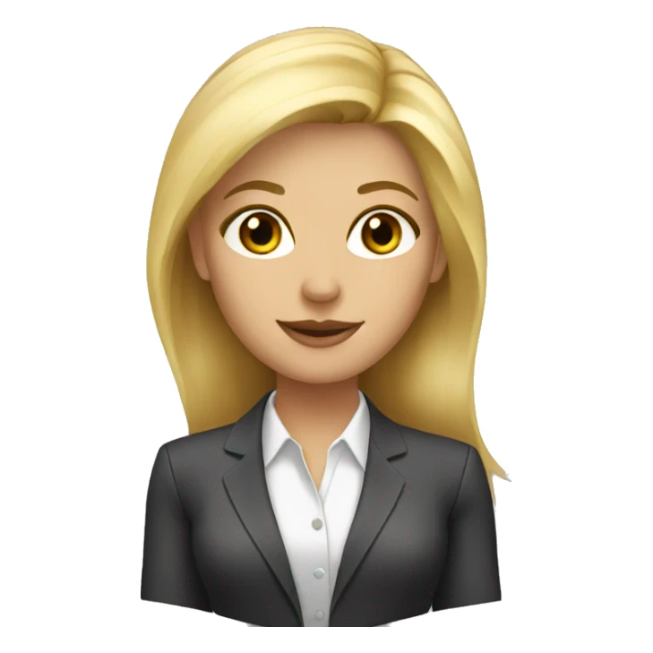 Business blonde girl sticker
