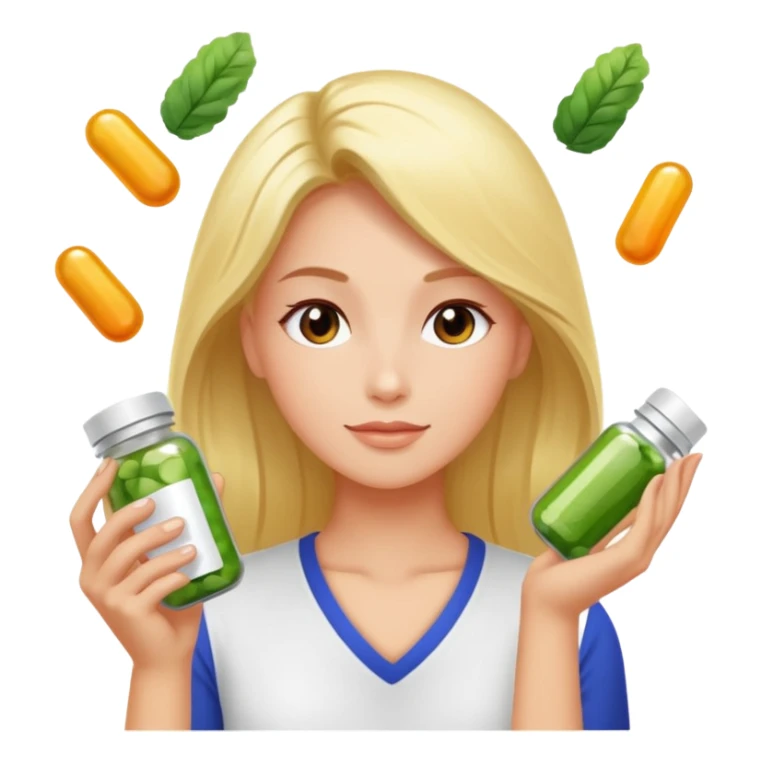 Hair and skin beauty with biotin, zinc and vitamins. sticker