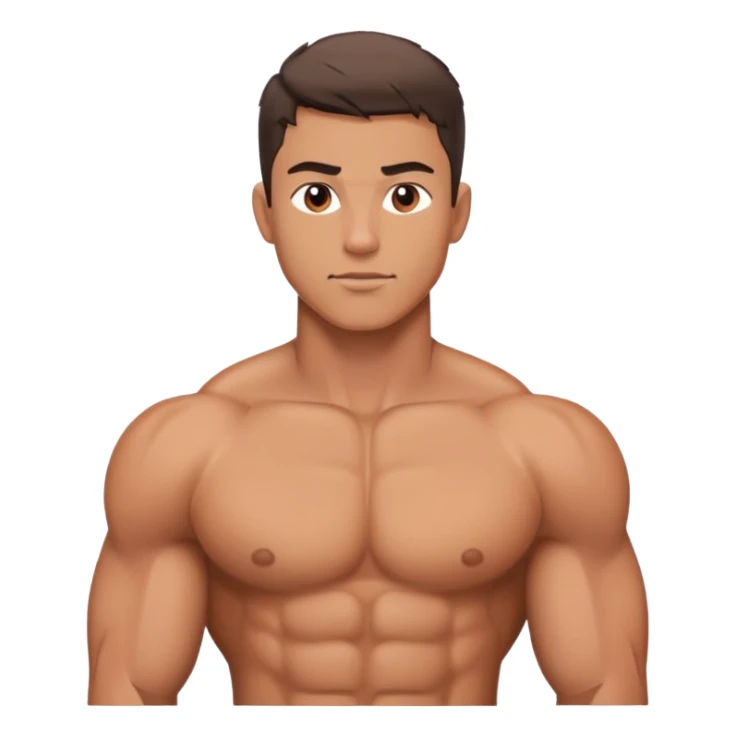 muscular young man's shoulder, shirtless sticker