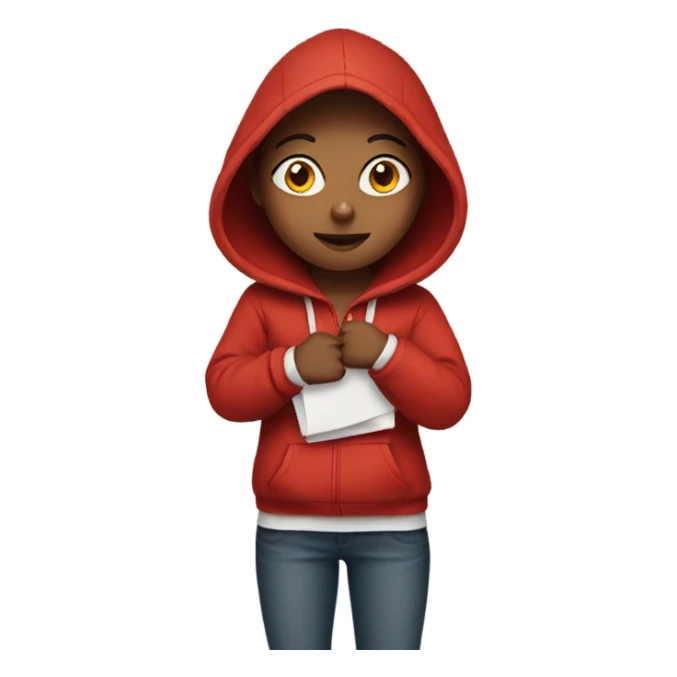 Girl in red hoodie  sticker