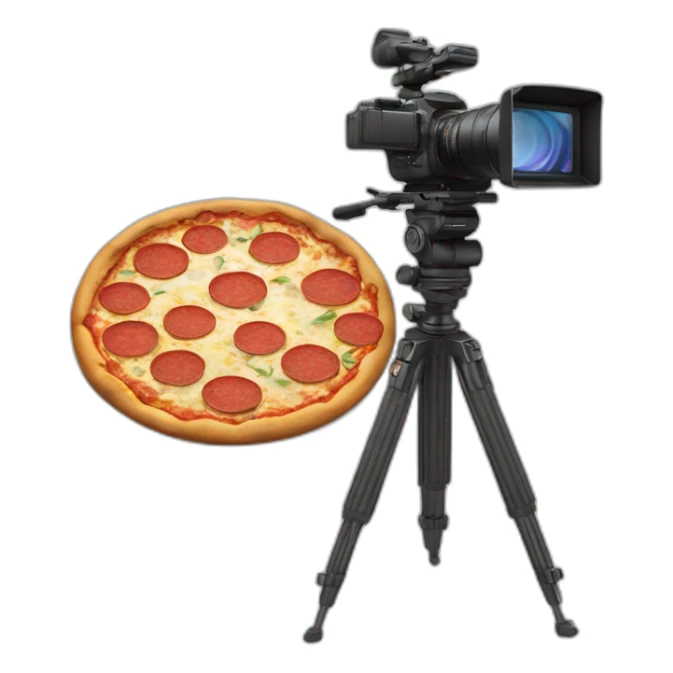 Cameraman qui filme une pizza sticker