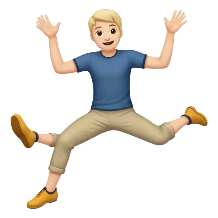 Giggling while kicking feet in the air sticker