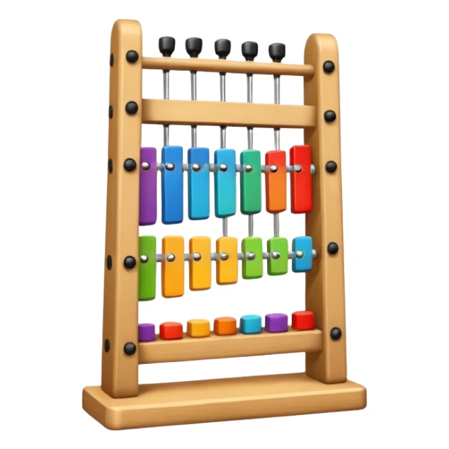 wooden glockenspiel instrument sticker