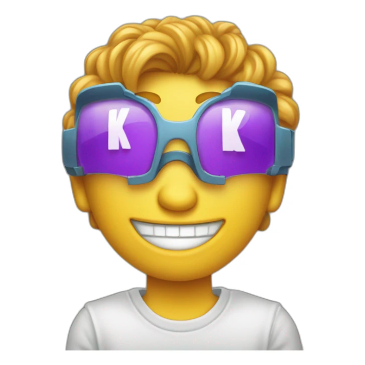 La lettre K dans un style année 90’s sticker