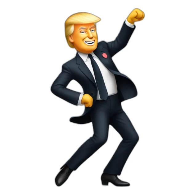 donald trump dancing tango with emmanuel macron sticker