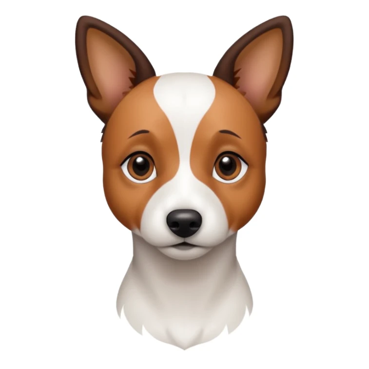 a white jack russell the size of a kelpie sticker