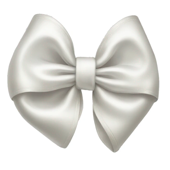 white satin bow sticker
