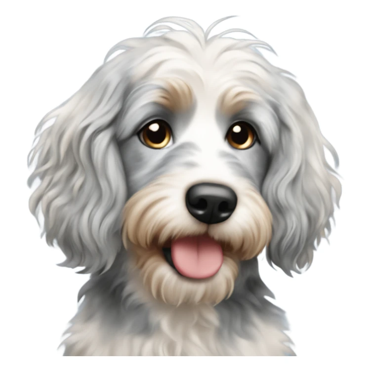 Blonde girl with blue Merle aussiedoodle sticker