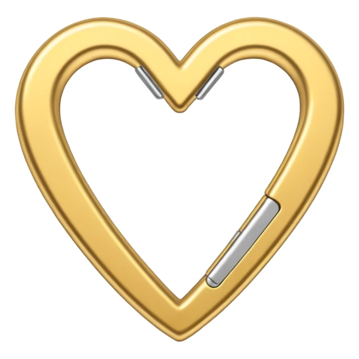 the heart is made from a paper clip, one side is gold and the other is silver sticker