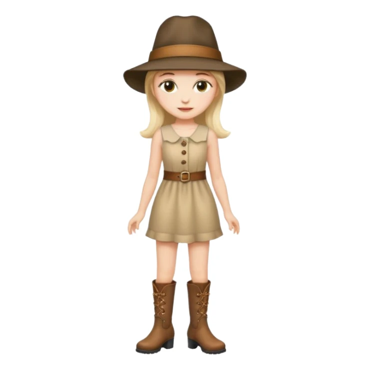 fai il vestito più corto e degli stivali e un cappelli sticker