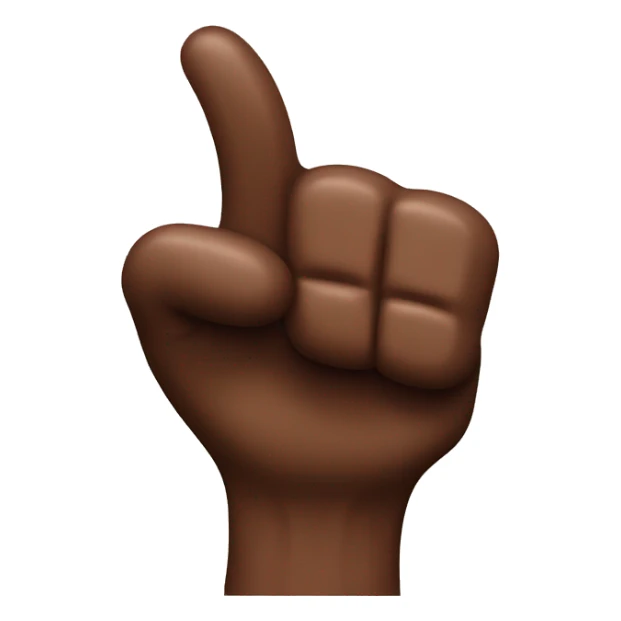 Thumbs up with chocolate on tip of thumb sticker