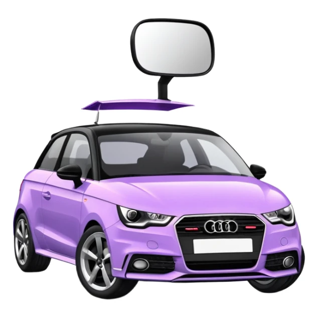 Lavander Audi a1 Black roof and mirror sticker