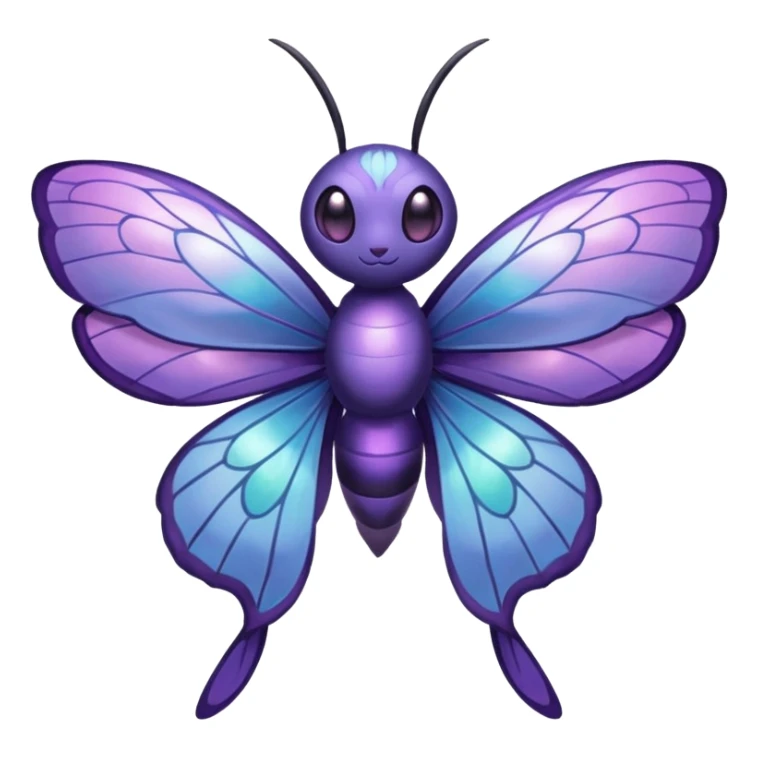 Venomoth-Butterfree-Lunala-Fakémon-hybrid-creature (full body)  sticker