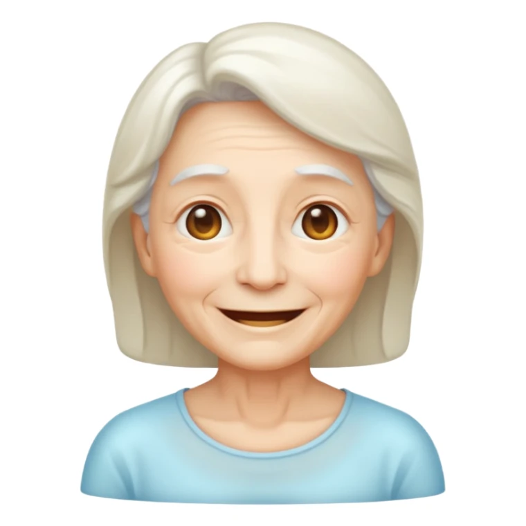 an emoji showing older people, ethereal sticker
