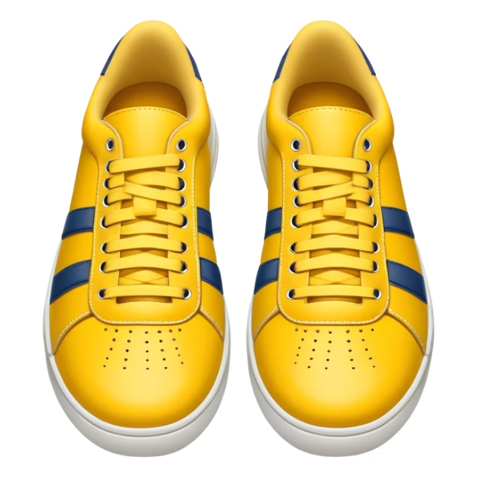 Sneakers (top view) – yellow, the width and height of image must be equal in size sticker
