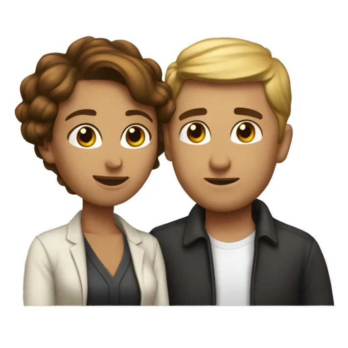 Un couple qui s’embrasse amoureusement sticker