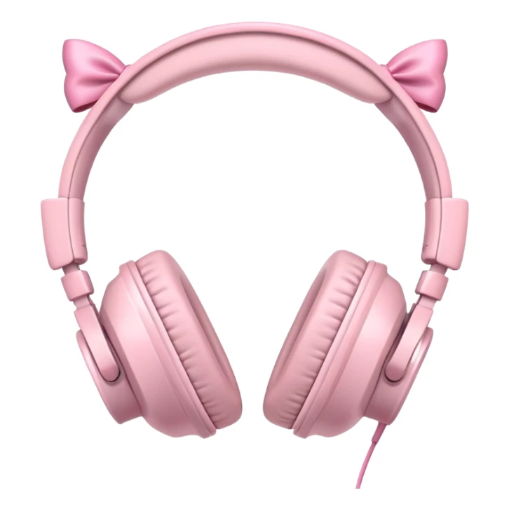 Pink headphones whit pink bows sticker