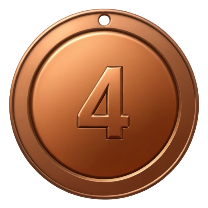 Design a medal for a 4th place sticker