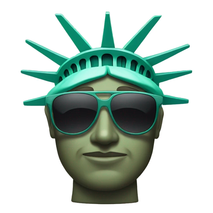 Statue of Liberty in sunglasses  sticker