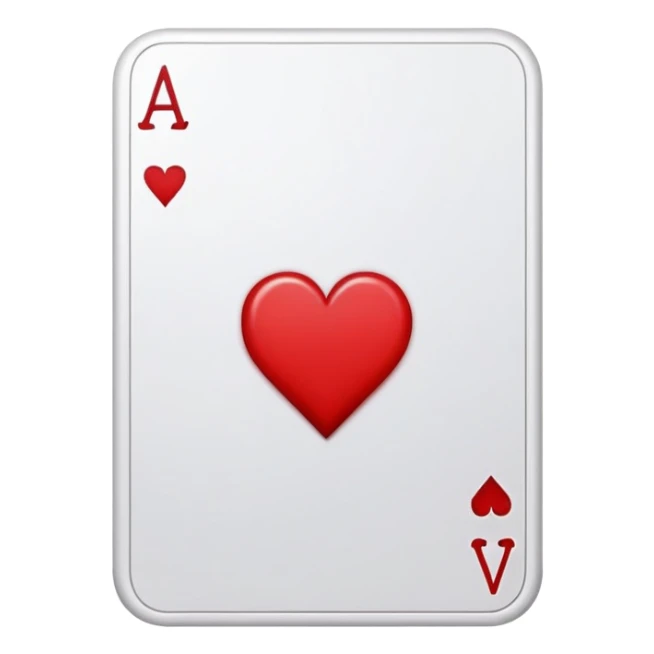 ace of hearts playing card sticker