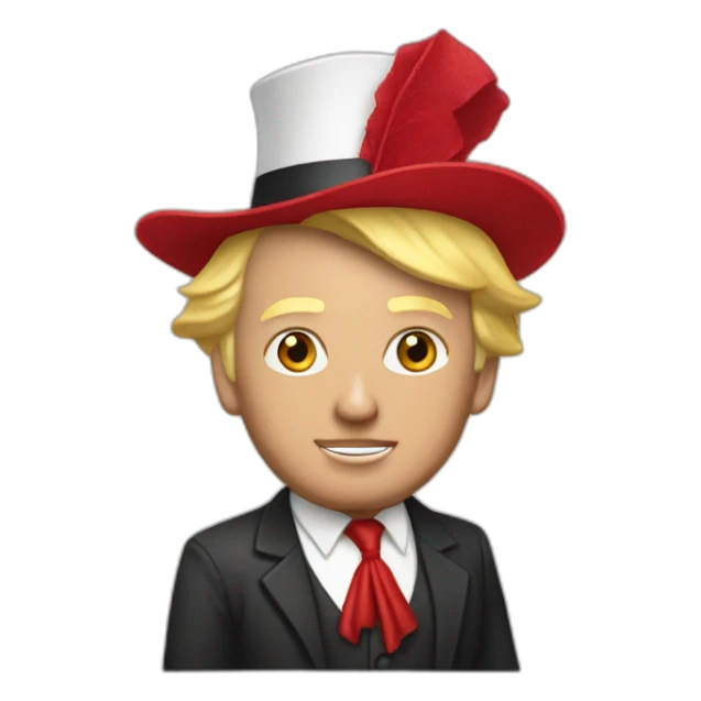Donald trump with hand maid's tale red hat sticker