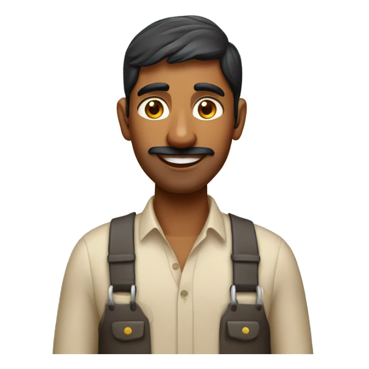 indian dairy farmer with cow sticker