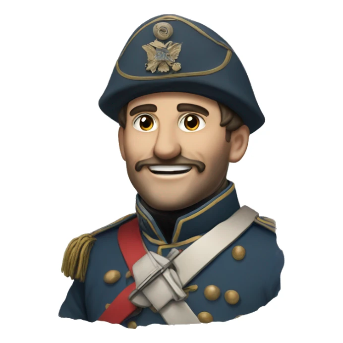 smiling French soldier in the Crimean War sticker