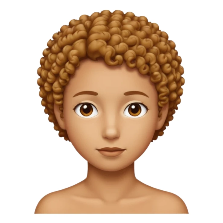 Uma personagem com o cabelo bem curto cacheado  sticker