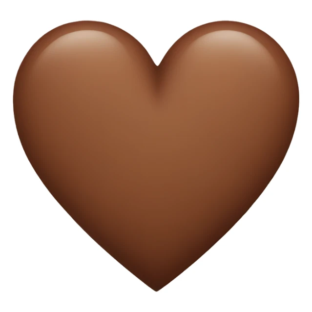 brown heart  sticker