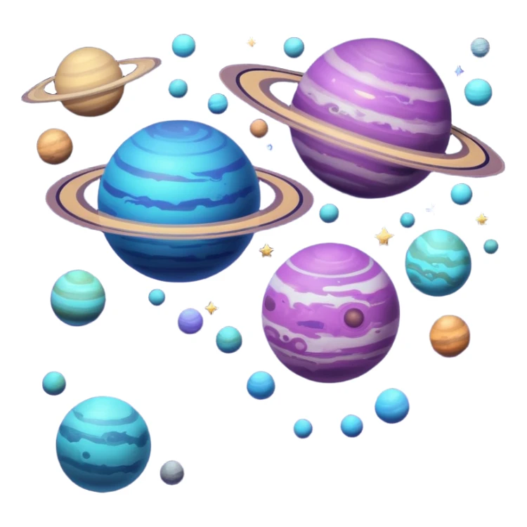 image of deep space, with planets, stars an a galaxy, in a distopian future. sticker