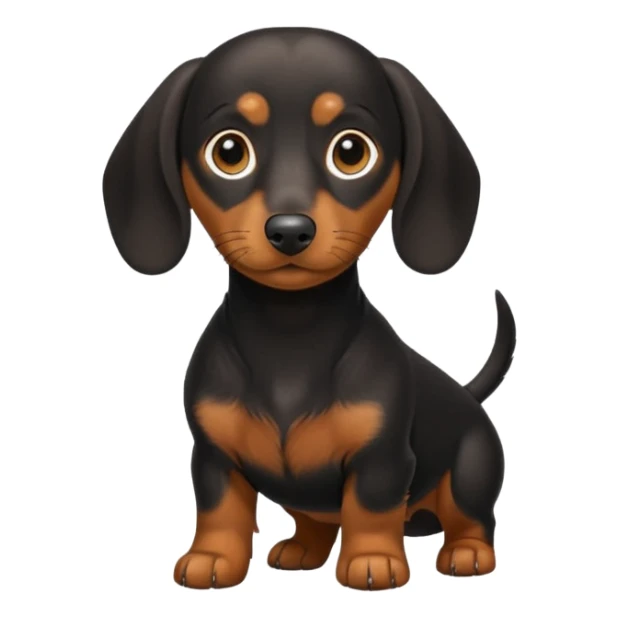 Black and tan miniature dachshund  sticker