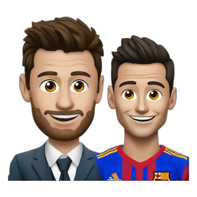 leonel messi and cristiano ronaldo dressed like clowns sticker
