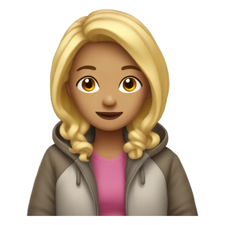 Cozy blonde Girl  sticker