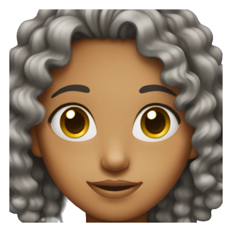 pretty girl with curly hair  sticker