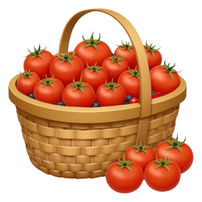 tomato and other fruits in basket and less fruits  sticker