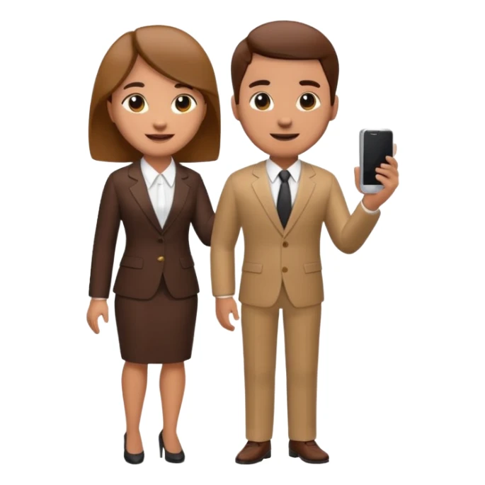 A 3D full body MNC Employee bitmoji talking on mobile with someone sticker