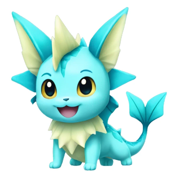 Kawaii Vaporeon full body sticker