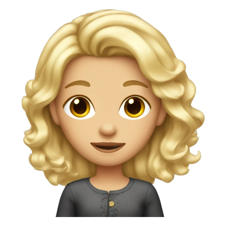 blond girl with foils in her hair sticker