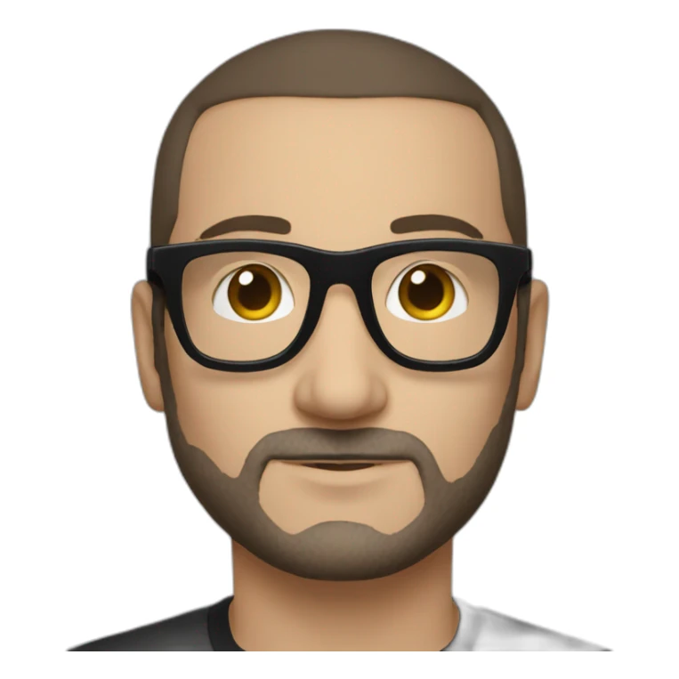 Fabien galtié big black glasses sticker