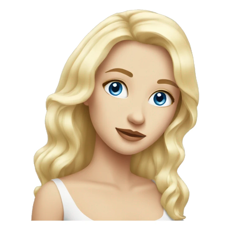 blonde beautiful russian girl with blue eyes  sticker