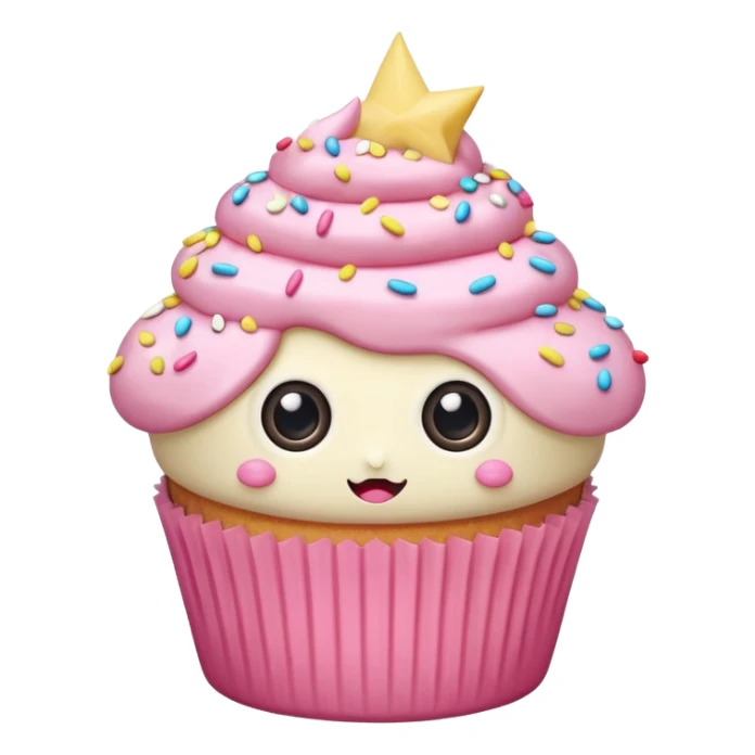 cupcake love cute with big toon eyes sticker