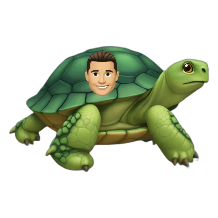 Ronaldo sur tortue sticker