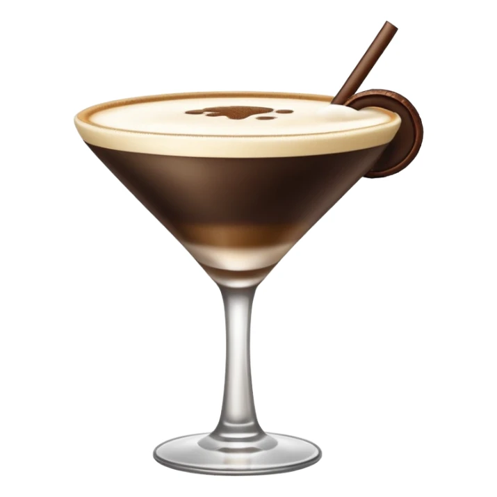 espresso martini with foam no straw sticker