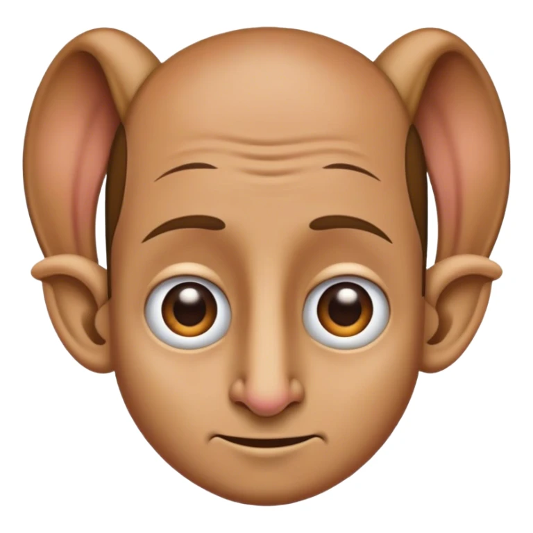 long head big forehead big ears weird nose person sticker