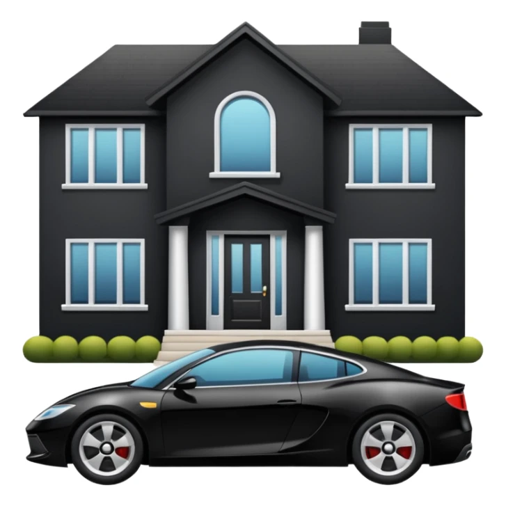 car sport in front of a house sticker