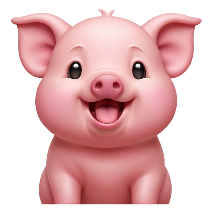 Cinematic Cute Yawning Piglet Portrait Emoji, Head tilted slightly with a dramatic, wide-open yawn, showcasing a soft, delicate rosy-pink hide with tiny droopy ears, round beady eyes barely open in drowsy contentment, Simplified yet irresistibly adorable features, highly detailed, glowing with a soft, cozy glow, high shine, relaxed yet expressive, stylized with a touch of playful whimsy, bright and endearing, soft glowing outline, capturing the essence of a sleepy yet affectionate piglet, so drowsy it feels like it could stretch out of the screen and curl up for a nap! sticker